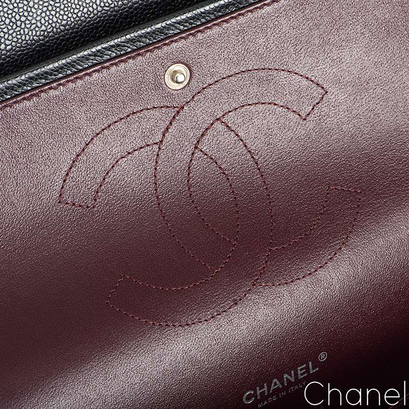Chanel Black Caviar Maxi Classic Double Flap Bag